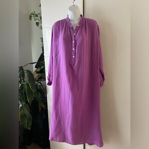 Felicite Apparel purple Poet Gauze Dress Tunic small